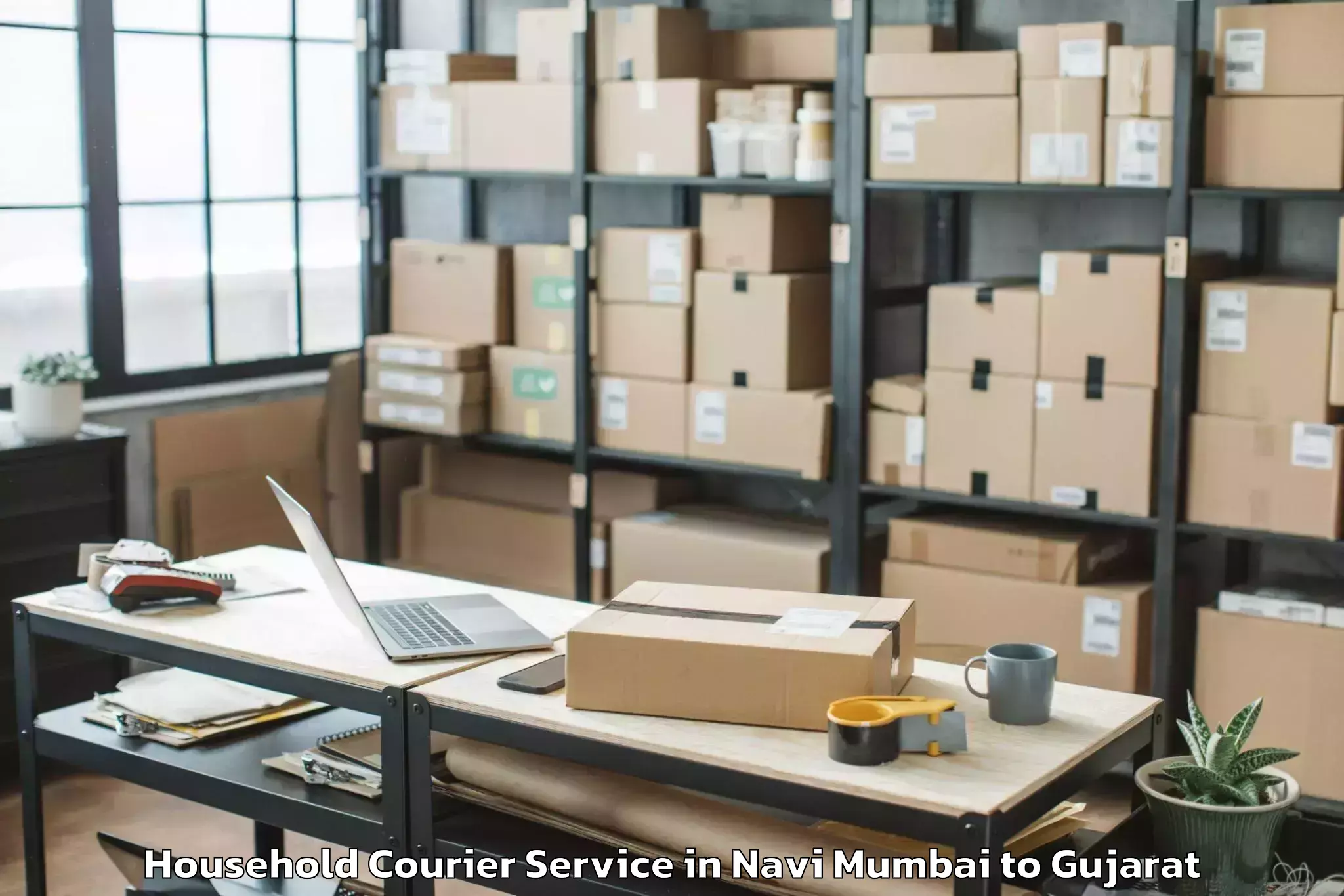 Navi Mumbai to Halol Household Courier Booking